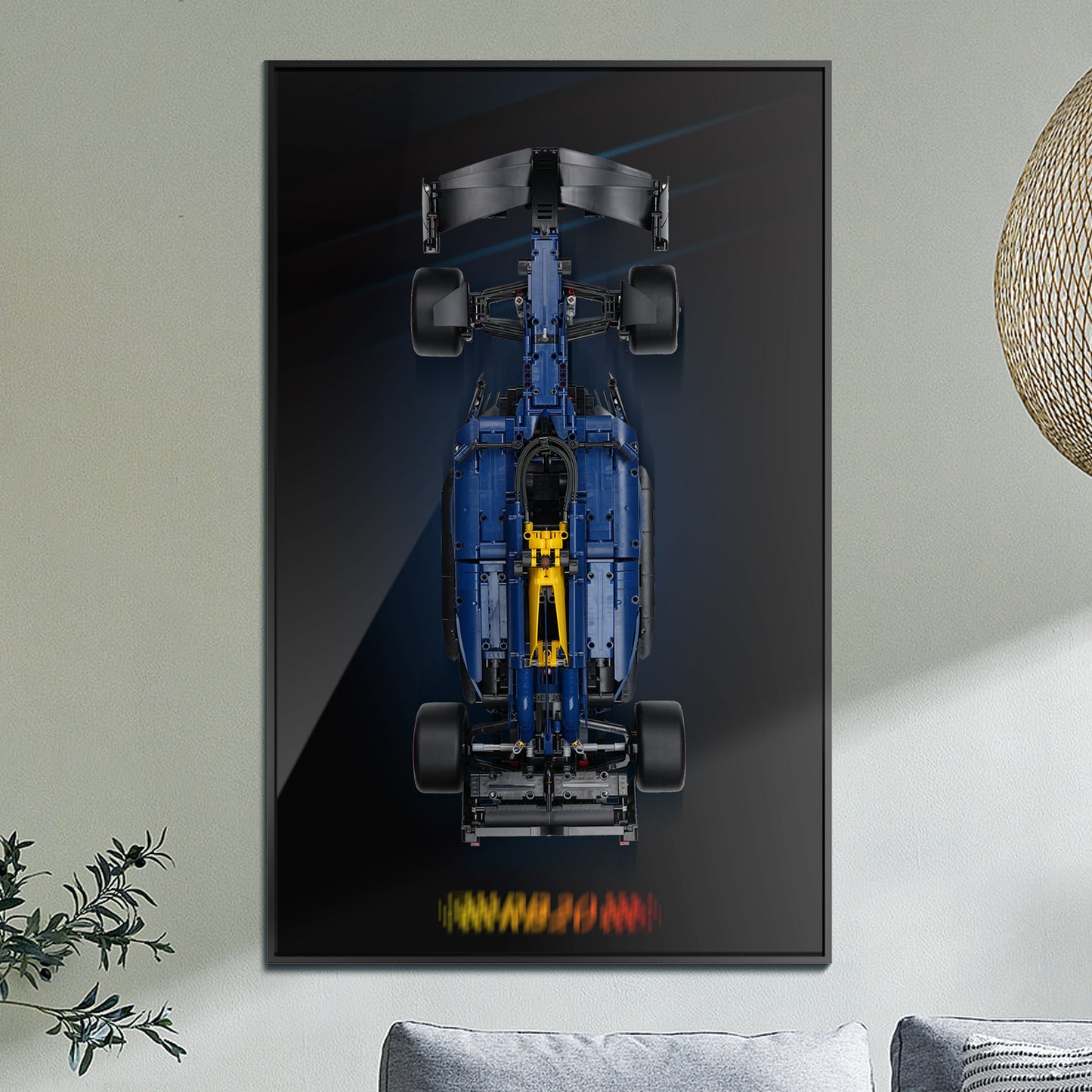 Acrylic Display Wall Mount for Lego 42206 Technic Oracle Red Bull Racing RB20 F1 Car (Lego set Not Included)