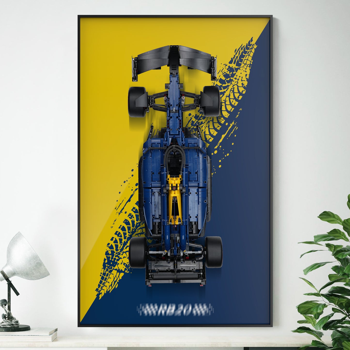 Display Wall Mount for Lego 42206 Technic Oracle Red Bull Racing RB20 F1 Car (Lego set Not Included)