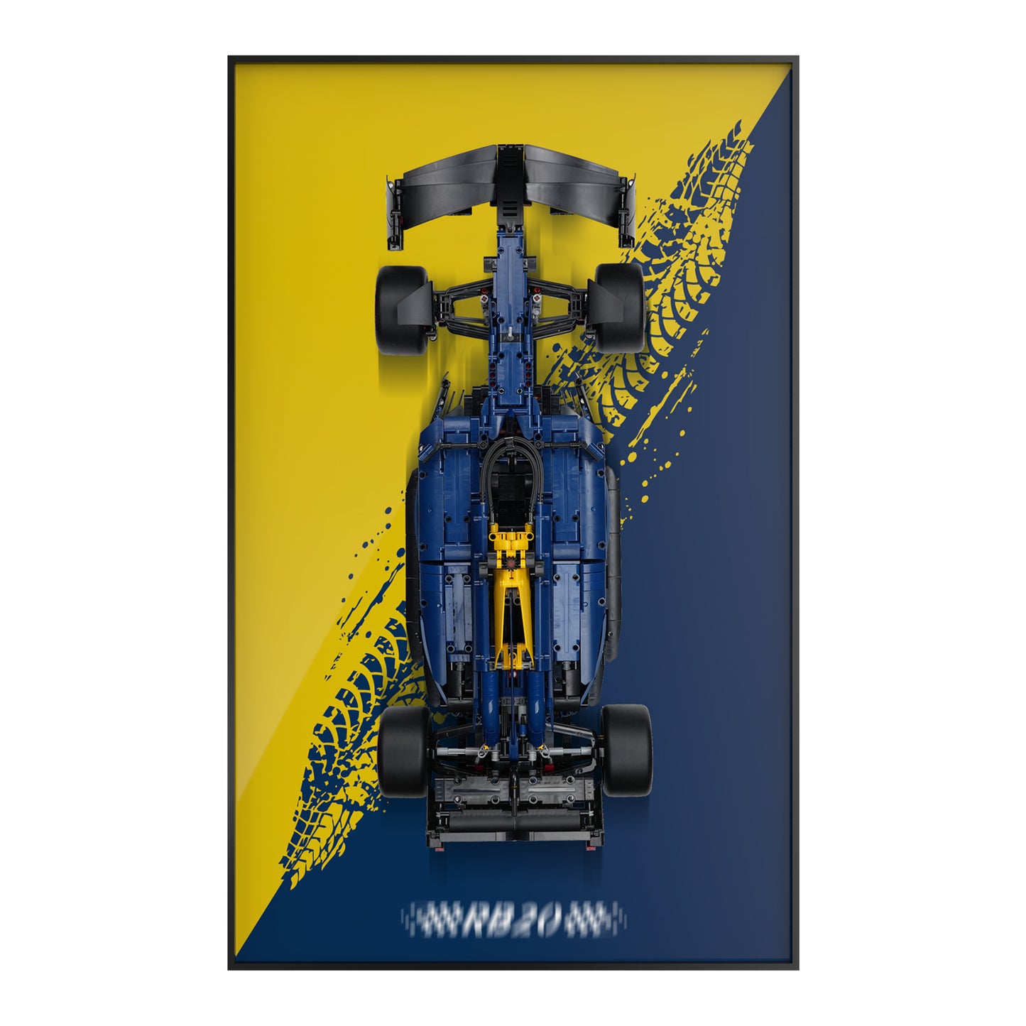 Display Wall Mount for Lego 42206 Technic Oracle Red Bull Racing RB20 F1 Car (Lego set Not Included)