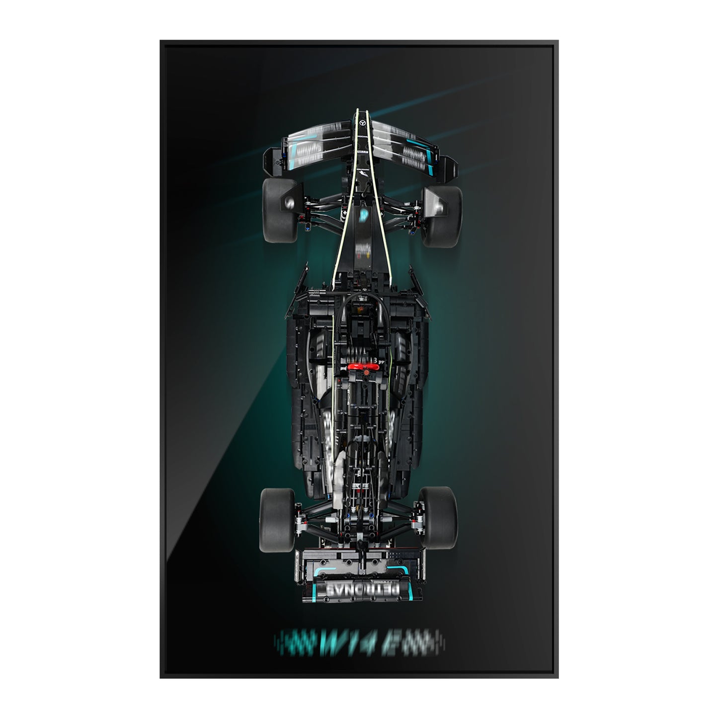 Acrylic Display Wall Mount for Lego 42171 Technic Mercedes-AMG W14 E Performance F1 Car(Lego Set Not Included)