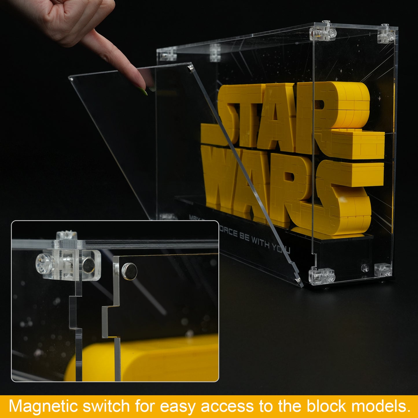 【Acrylic Display Case】for Lego 75407 Brick-Built Star Wars Logo (ONLY Box, NOT Model)