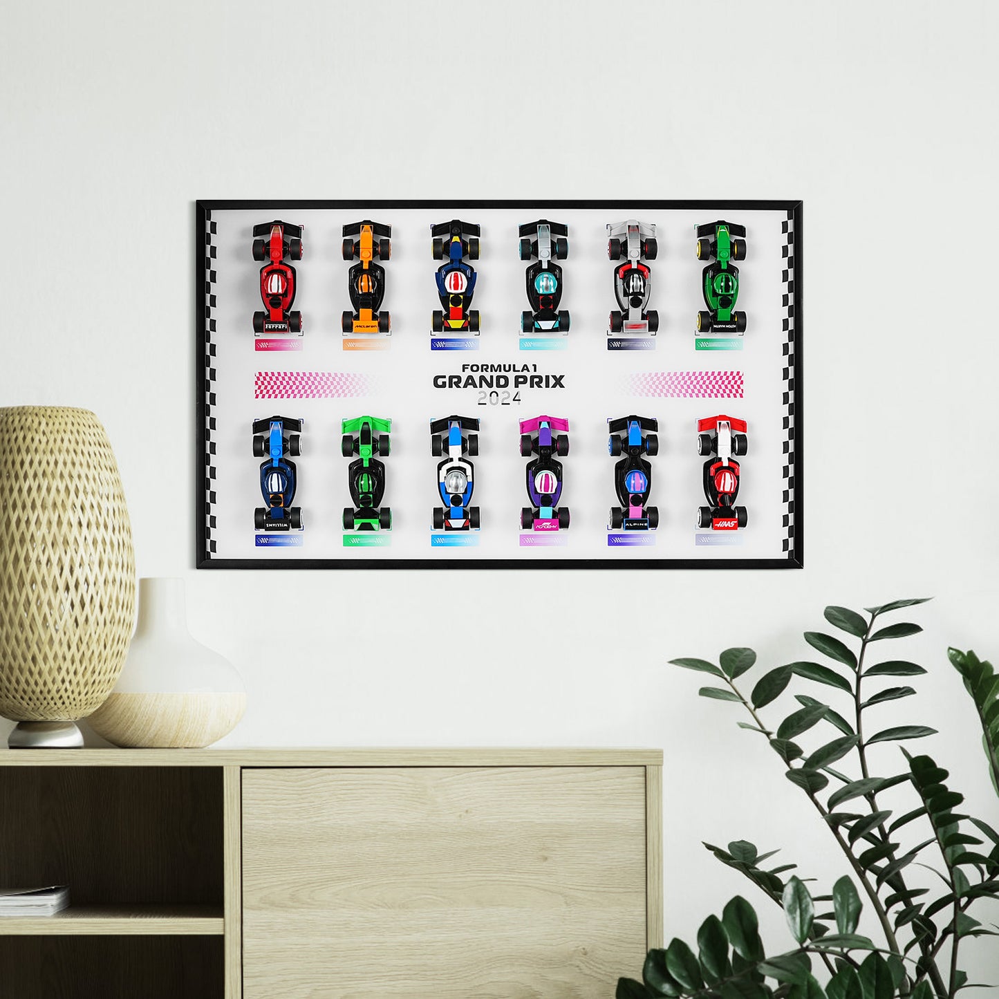 Acrylic Display Wall Mount for Lego 71049 Mini Collectible F1 Car (Lego set Not Included)