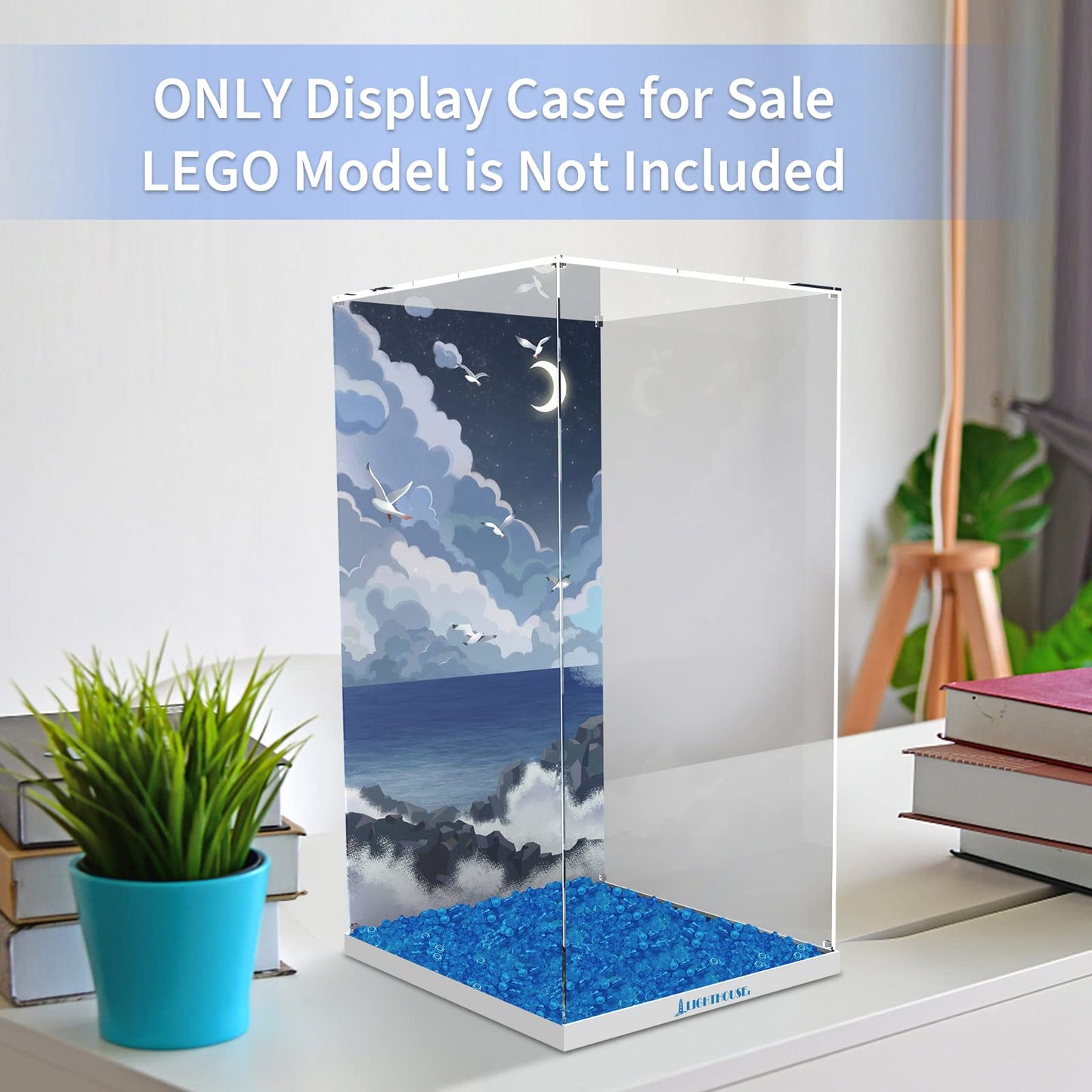 Acrylic Display Case for LEGO 21335 Motorized Lighthouse (Lego Set Not Included).