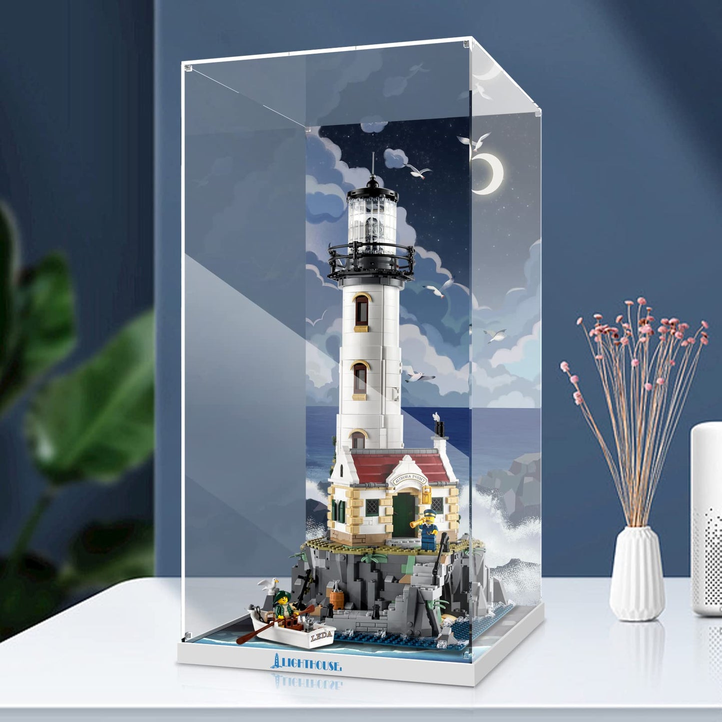 Acrylic Display Case for LEGO 21335 Motorized Lighthouse (Lego Set Not Included).