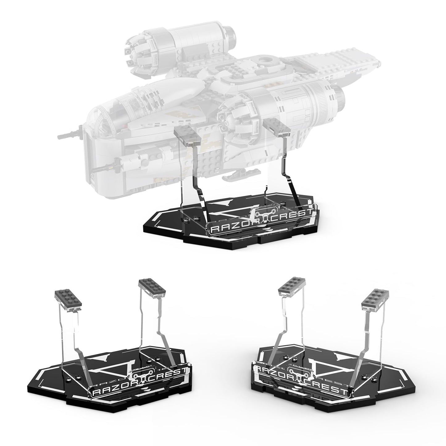 Acrylic Display Stand for Lego 75292 Star Wars the Razor Crest (Lego set not included)