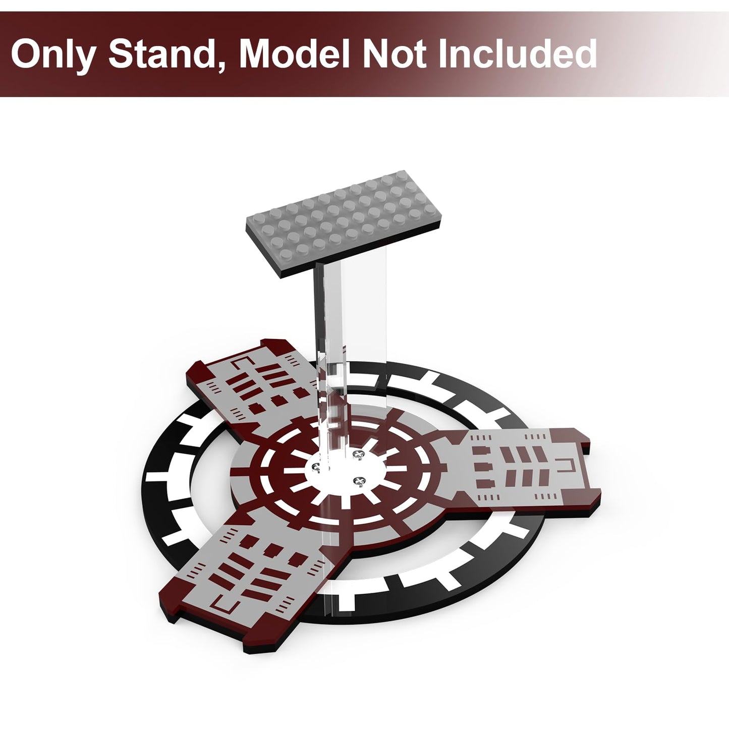 Acrylic Display Stand for Lego 75354 Star Wars The Clone Wars Coruscant Guard Gunship (Lego Set Not Included)