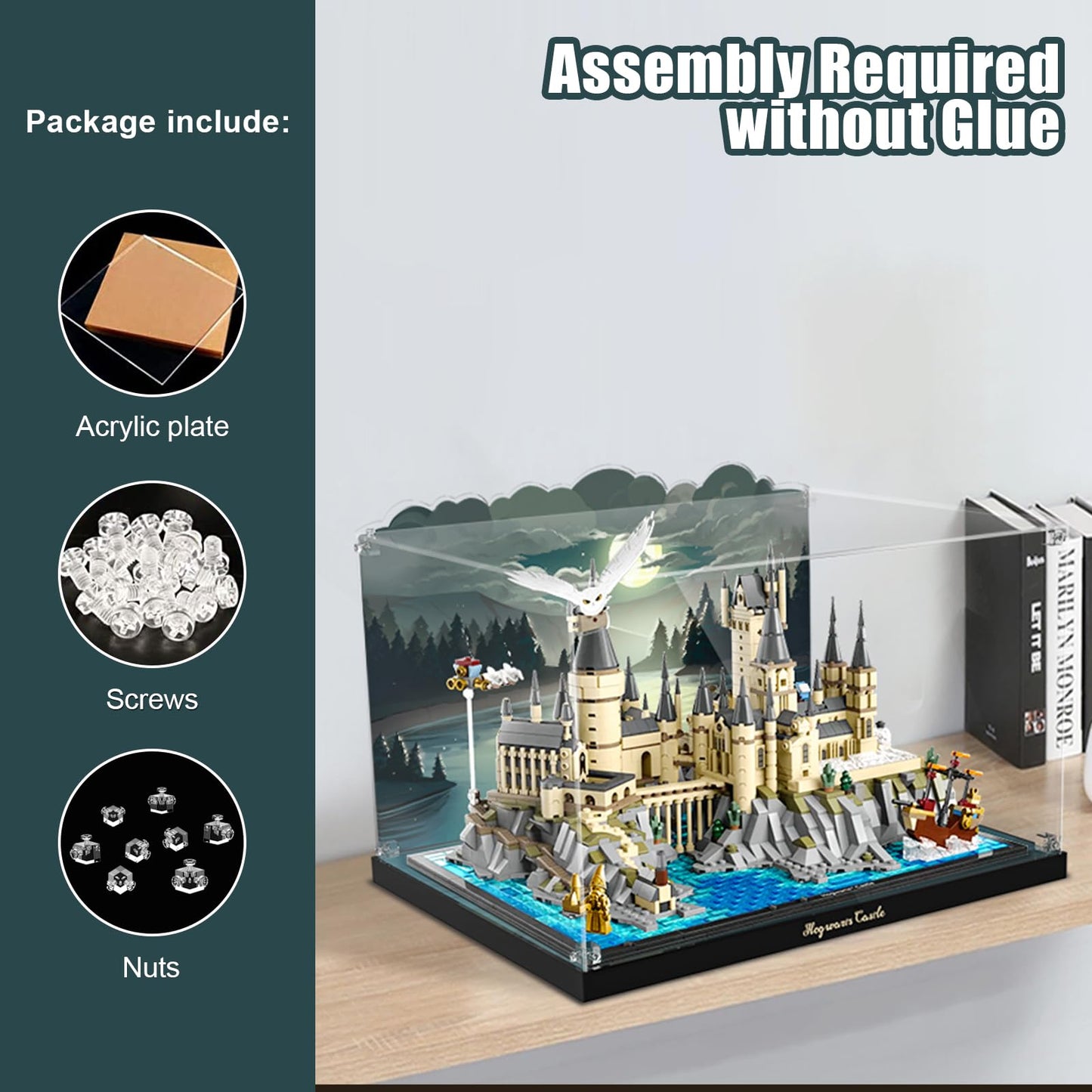 Acrylic Display Case for Lego 76419 Harry Potter Hogwarts Castle and Grounds (Lego set Not Included)
