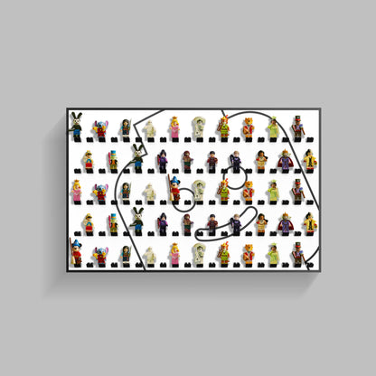 Display Wall Mount for Lego Minifigure (Minifigures Not Included)