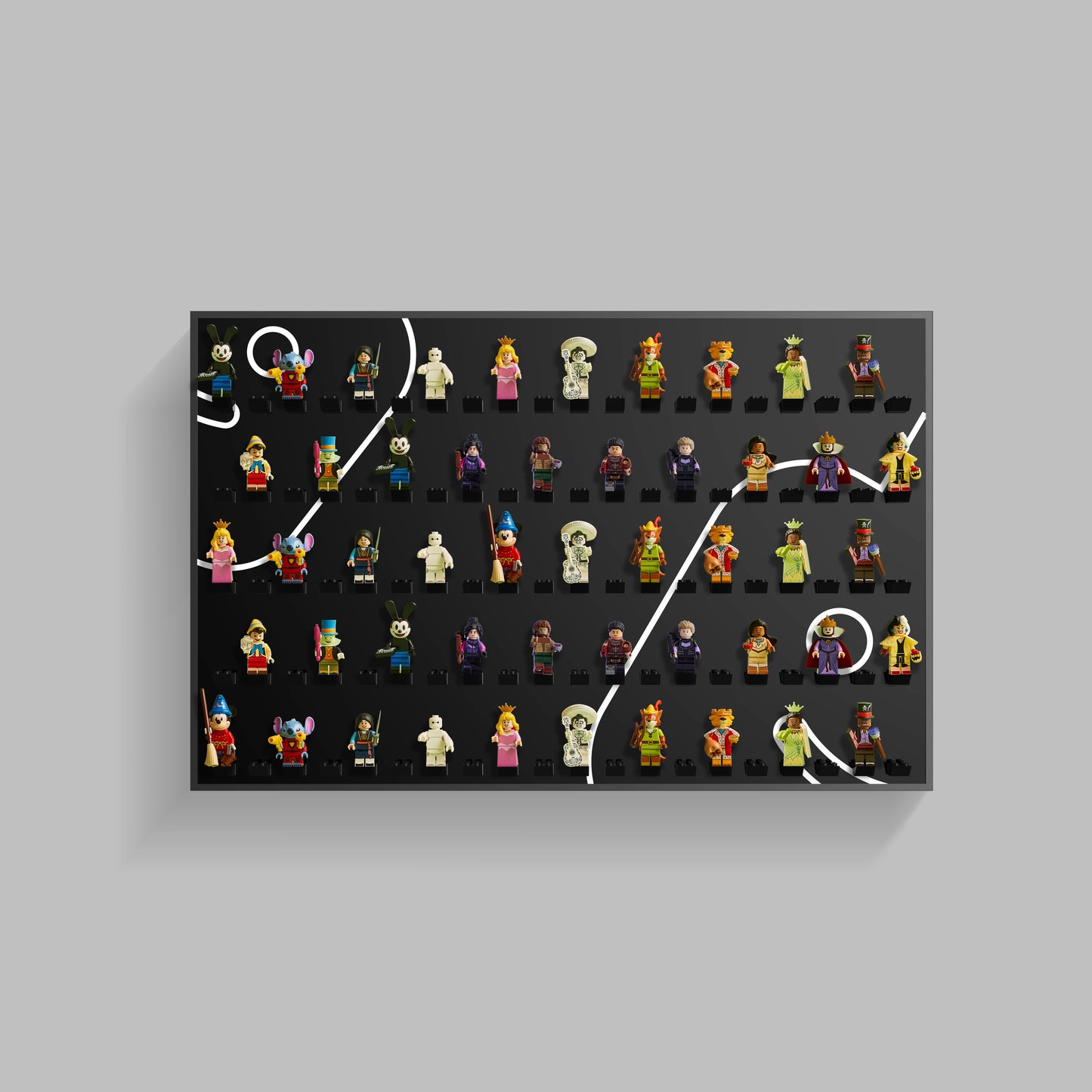 Display Wall Mount for Lego Minifigure (Minifigures Not Included)