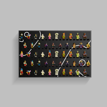 Display Wall Mount for Lego Minifigure (Minifigures Not Included)