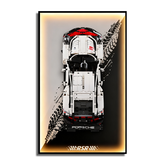 LED Light Display Wall Mount for Lego Technic 42096 Porsche 911 RSR (Lego set Not Included)