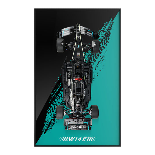 Display Wall Mount for Lego 42171 Technic Mercedes-AMG W14 E Performance F1 Car (Lego set Not Included)