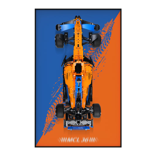 Display Wall Mount for Lego 42141 Technic McLaren F1 Car (Lego Set Not Included)