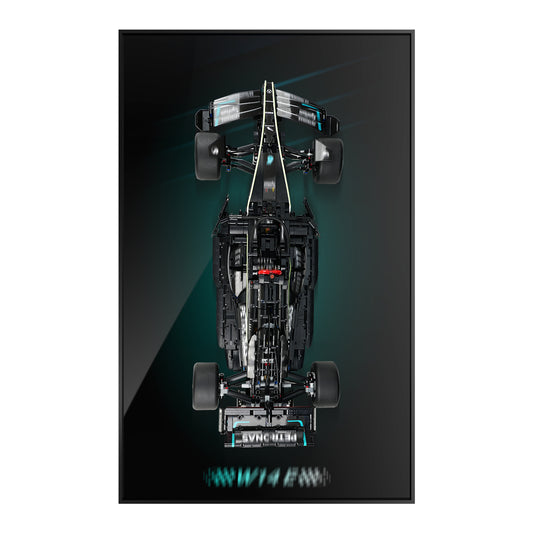 Acrylic Display Wall Mount for Lego 42171 Technic Mercedes-AMG W14 E Performance F1 Car(Lego Set Not Included)