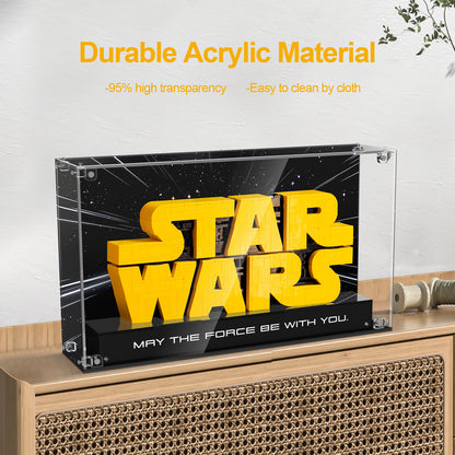 【Acrylic Display Case】for Lego 75407 Brick-Built Star Wars Logo (ONLY Box, NOT Model)
