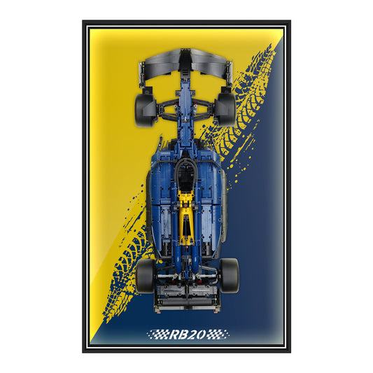 LED Light Display Wall Mount for Lego Technic 42206 Oracle Red Bull Racing RB20 F1 Car  (Lego set Not Included)