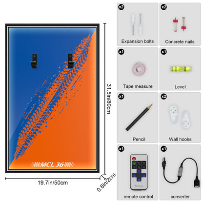 LED Light Display Wall Mount for Lego Technic 42141 McLaren F1 Car (Lego set Not Included) F1 Car