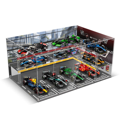 Acrylic Display Case for Lego 66802 F1 Cars Speed Champions Ultimate Formula 1 Collector's Pack (Lego set Not Included)