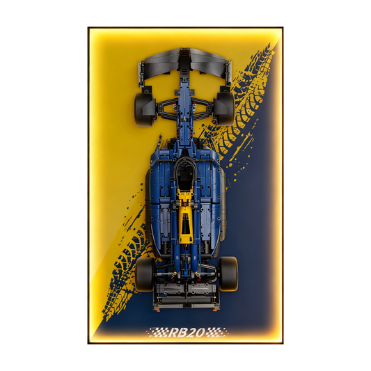 LED Light Display Wall Mount for Lego Technic 42206 Oracle Red Bull Racing RB20 F1 Car  (Lego set Not Included)