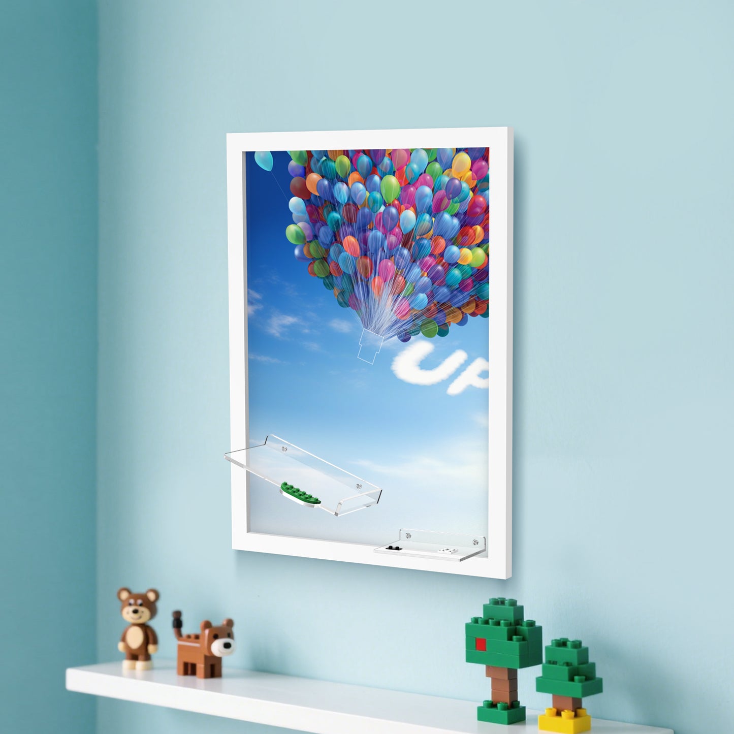 Acrylic Display Wall Mount for Lego 43217 UP HOUSE (Lego set Not Included)