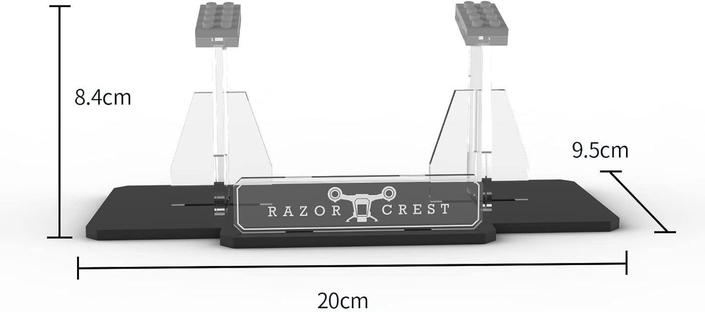 Acrylic Display Stand for Lego 75292 Star Wars Razor Crest (Lego set not included).