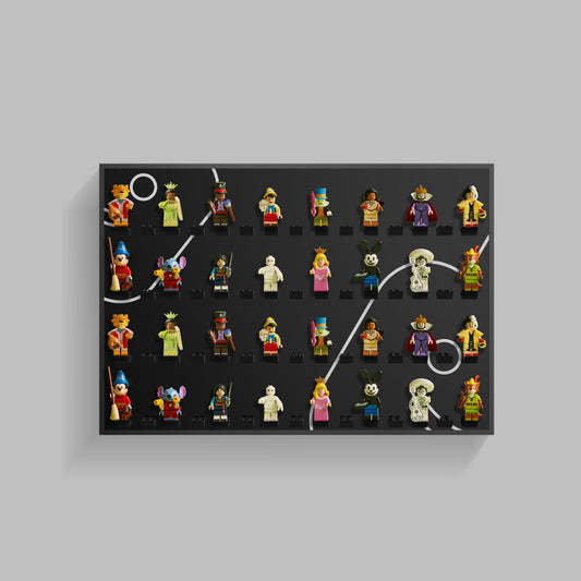 Display Wall Mount for Lego Minifigure (Minifigures Not Included)
