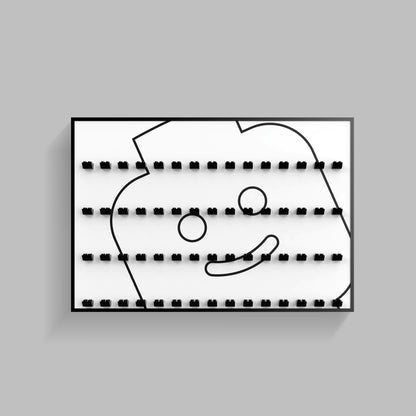 Display Wall Mount for Lego Minifigure (Minifigures Not Included)