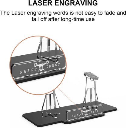 Acrylic Display Stand for Lego 75292 Star Wars Razor Crest (Lego set not included).