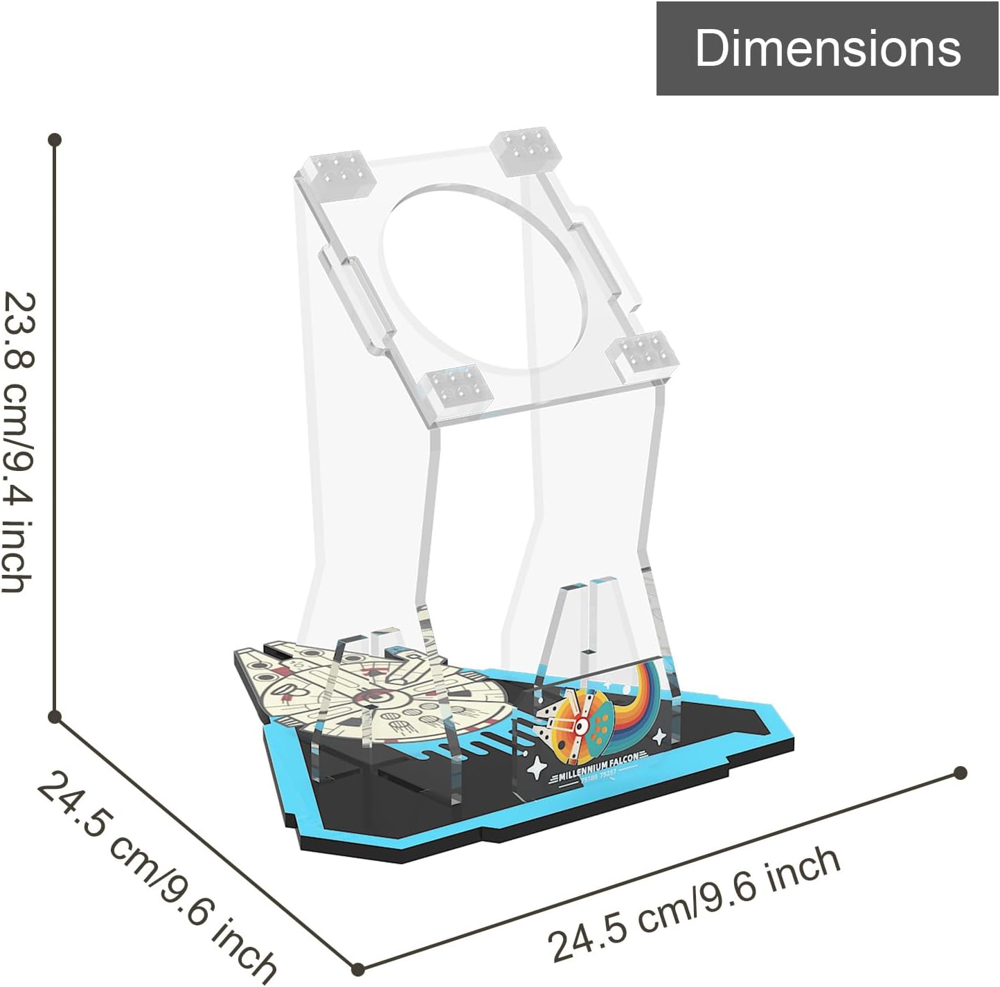 Acrylic Display Stand for Lego 75257/75105 Star Wars Millennium Falcon (Lego set Not Included)