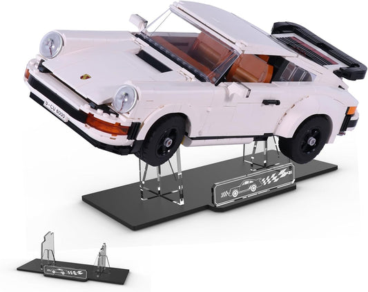 Nookbricks Acrylic Display Stand for Lego Porsche 911, 5MM Thick Acrylic ,Transparent Display Stand, Design Compatible with Lego 10295