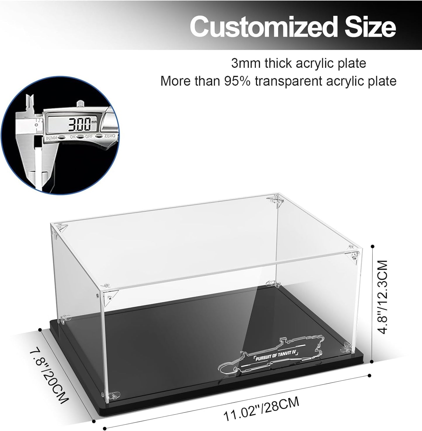 Nookbricks Acrylic Display Case for Lego Star Wars Boarding The Tantive IV Building Set - Display Box for Lego 75387 Collectible Star Wars Toy