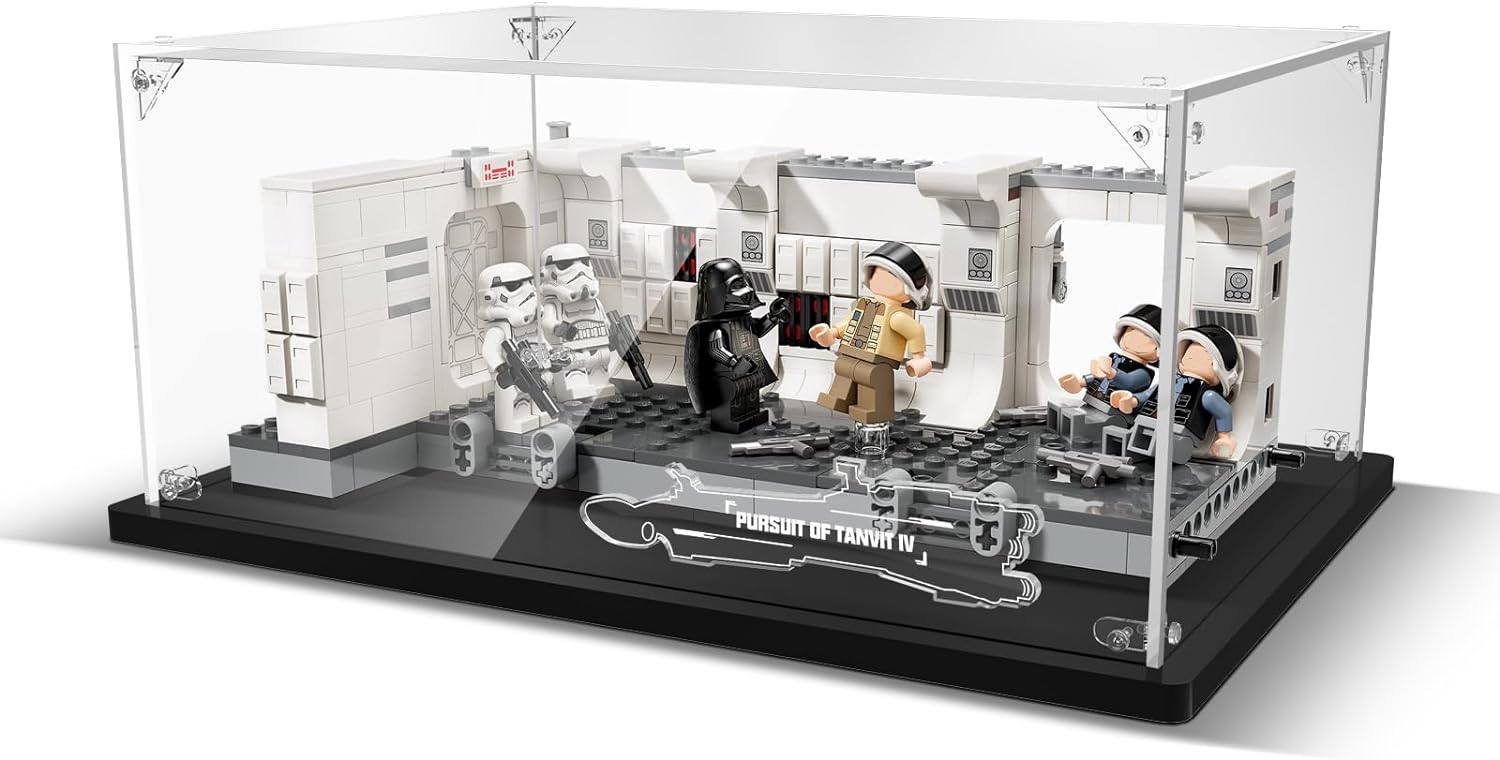 Nookbricks Acrylic Display Case for Lego Star Wars Boarding The Tantive IV Building Set - Display Box for Lego 75387 Collectible Star Wars Toy