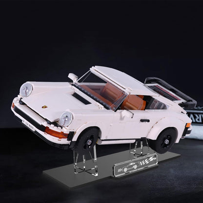Nookbricks Acrylic Display Stand for Lego Porsche 911, 5MM Thick Acrylic ,Transparent Display Stand, Design Compatible with Lego 10295