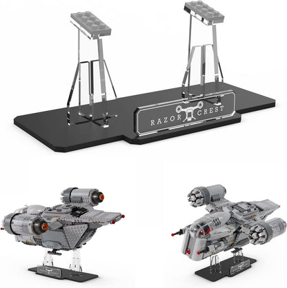 Acrylic Display Stand for Lego 75292 Star Wars Razor Crest (Lego set not included).