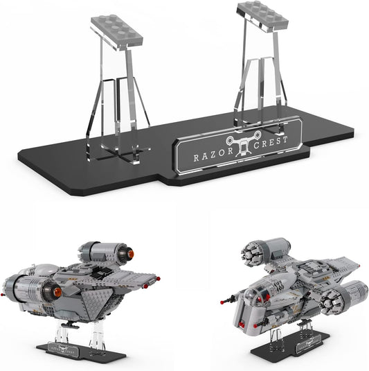 Acrylic Display Stand for Lego 75292 Star Wars Razor Crest (Lego set not included).