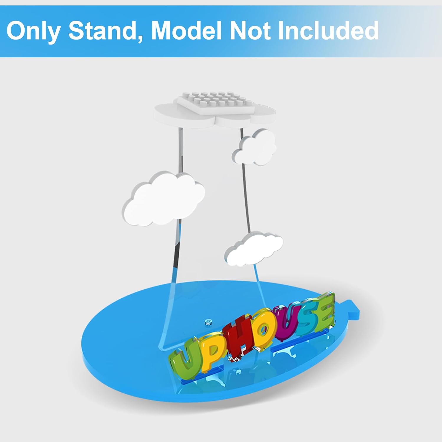 Nookbricks Acrylic Display Stand for Lego Up House Building Toy Set, Display Bracket Compatible with Lego 43217