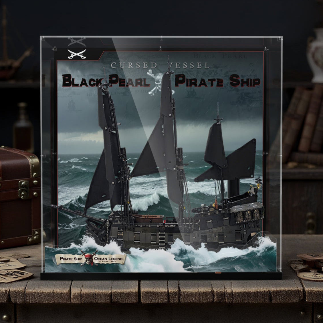 Acrylic Display Case for Lego Icons 10365 Movie-accurate Jack Sparrow's Pirate Ship (Lego Set Not Included) Collector's Series