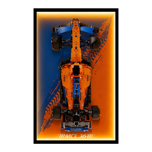 LED Light Display Wall Mount for Lego Technic 42141 McLaren F1 Car (Lego set Not Included) F1 Car