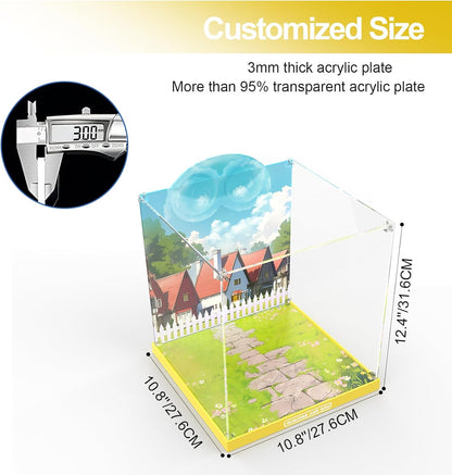 Acrylic Display Case for Lego Minions and Gru's Family Mansion - Display Box Compatible with Lego 75583 Minions Toy House and Tree Playset