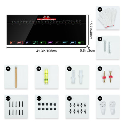 (Lego set Not Included) Display Wall Mount for Lego 66802 Horizontal arrangement