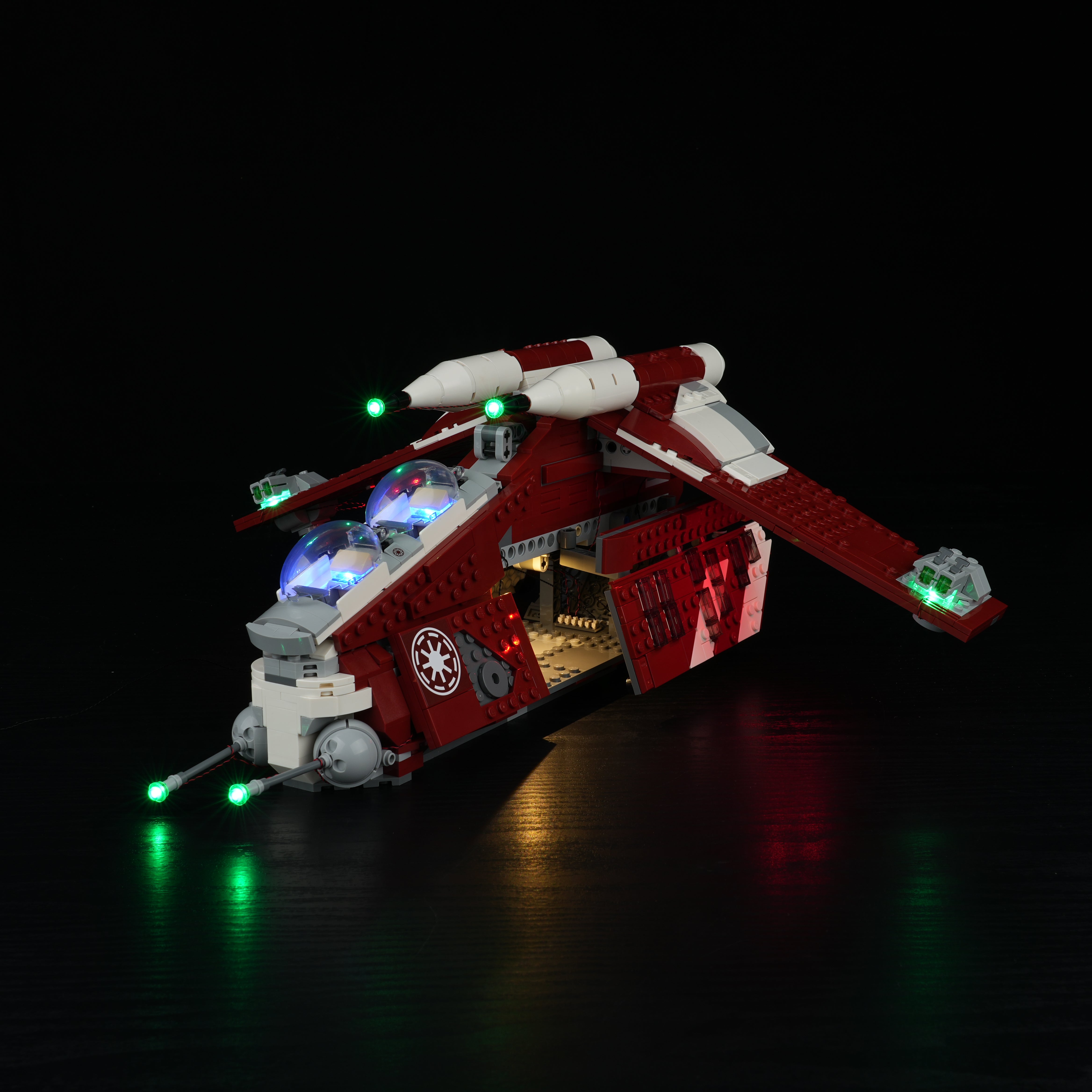 Kit de luces Nookbricks para LEGO Coruscant Guard Gunship™ #75354