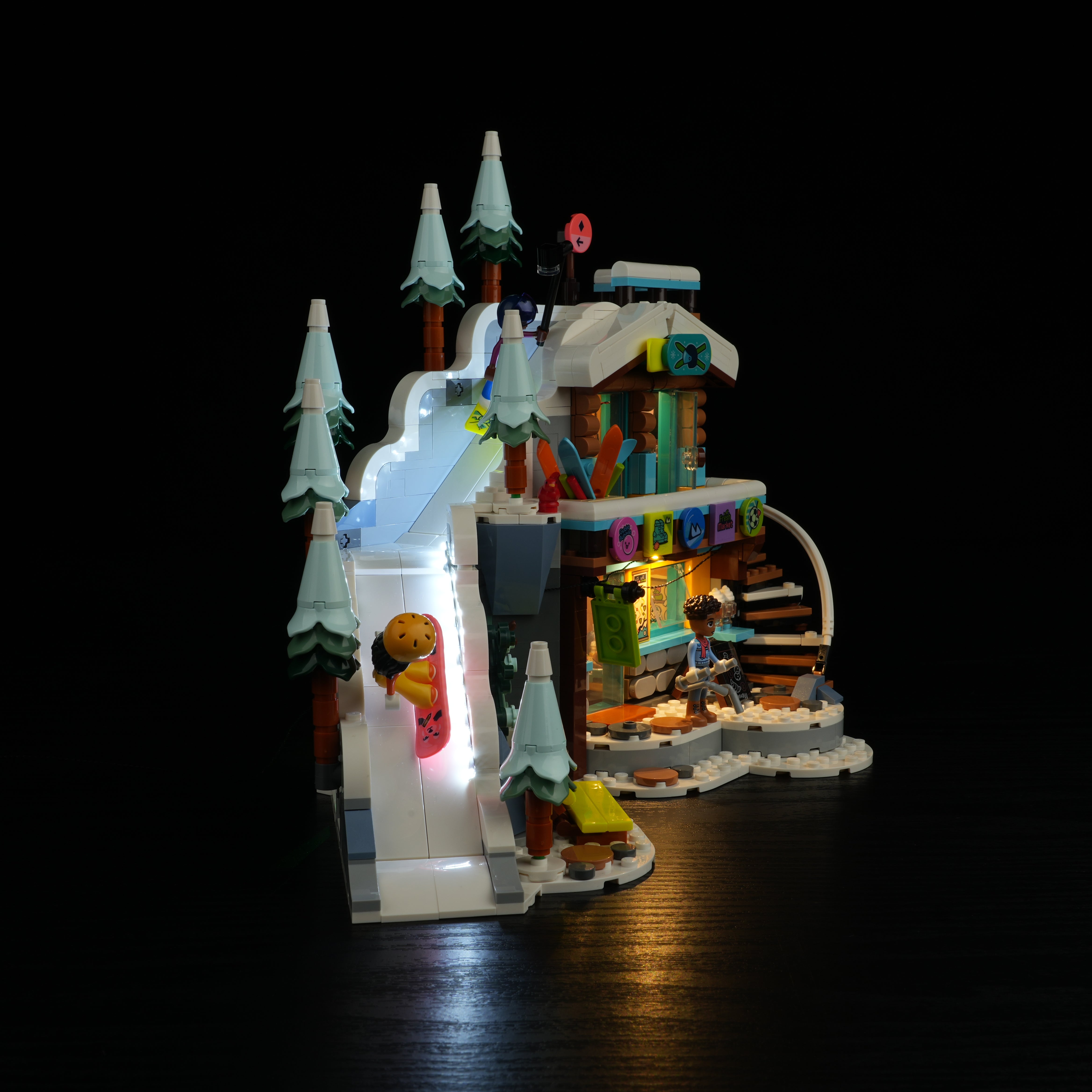 Nookbricks-Beleuchtungsset für LEGO Holiday-Skipiste und Café #41756