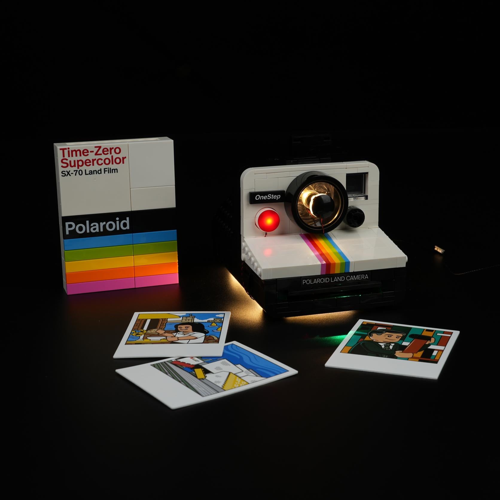 Nookbricks Light Kit for LEGO Ideas Polaroid OneStep SX-70 Camera #21345 Version 2