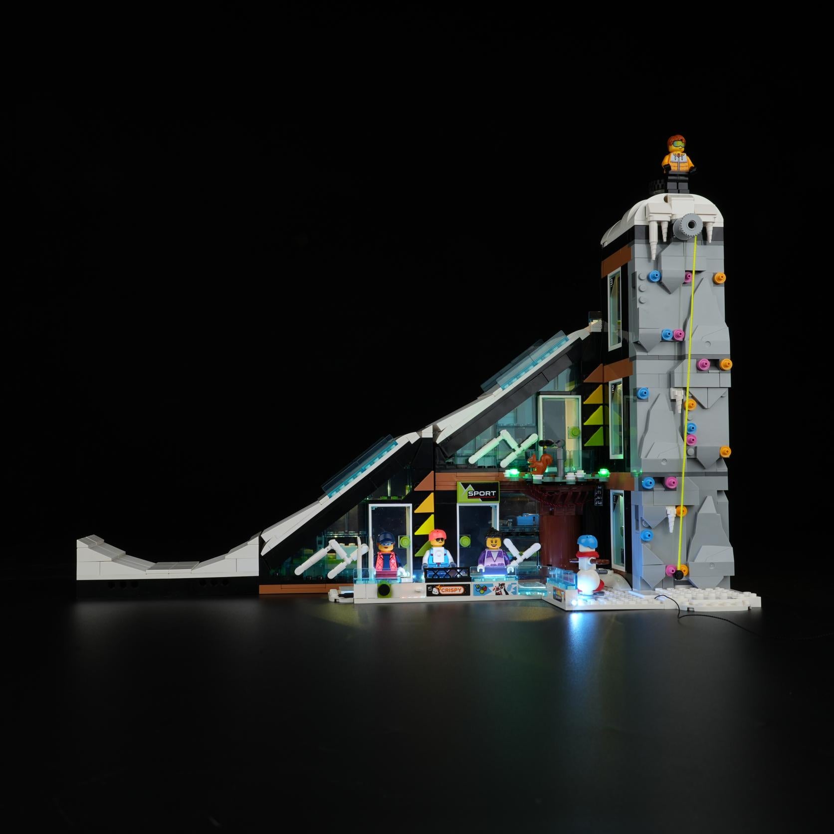 Nookbricks Lichtset für LEGO Ski- und Kletterzentrum #60366