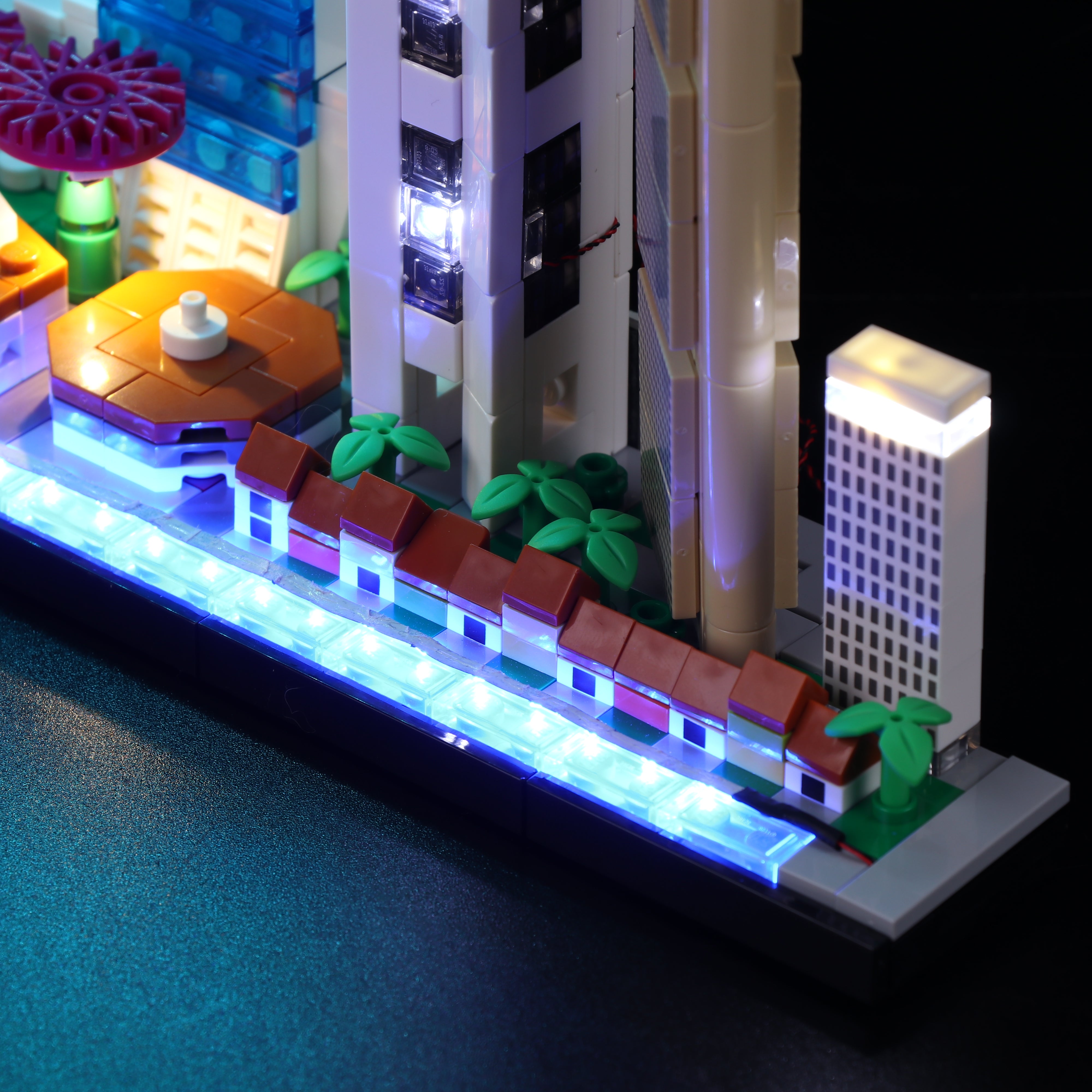 Nookbricks Light Kit For LEGO Skyline Series Singapore #21057