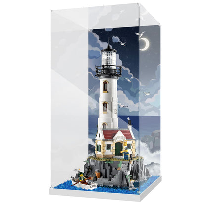 Acrylic Display Case for LEGO 21335 Motorized Lighthouse (Lego Set Not Included).