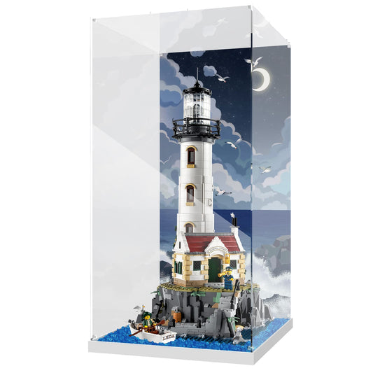 Acrylic Display Case for LEGO 21335 Motorized Lighthouse (Lego Set Not Included).