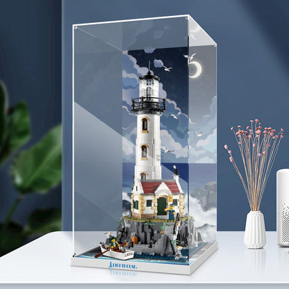Acrylic Display Case for LEGO 21335 Motorized Lighthouse (Lego Set Not Included).