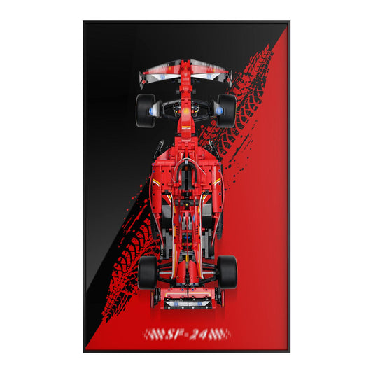 Display Wall Mount for Lego 42207 Technic Ferrari SF-24 F1 Car (Lego Set Not Included)