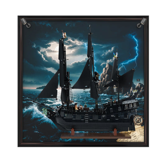 LED Light Display Wall Mount for Lego Icons 10365 Movie-accurate Jack Sparrow's Pirate Ship (Lego Set Not Included) Collector's Series